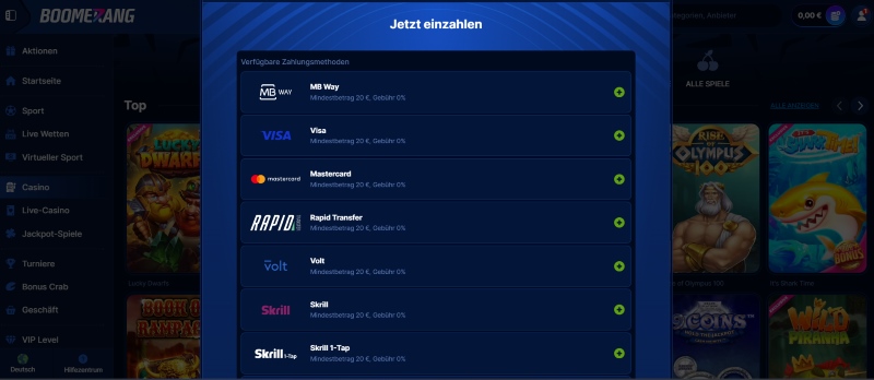 echt einzahlen im caisno ohne deutsche lizenz