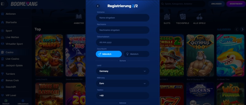 Casino ohne Einschränkung Registrierung