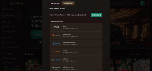 Auszahlung im Online Casino ohne Personalausweis