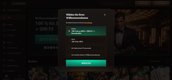 Crownplay Casino Willkommensbonus