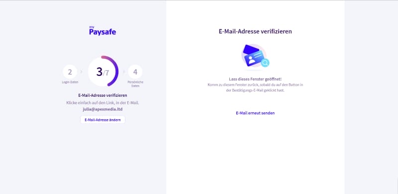 mypaysafe registrierung email-verifizierung