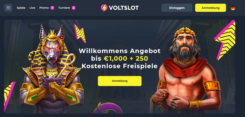 Voltslot Online Casino ohne OASIS in Deutschland
