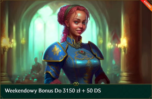Casinia Casino Weekendowy bonus 3150 zł + 50 DS