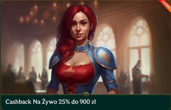 Casinia Casino Cashback 25% do 900 zl
