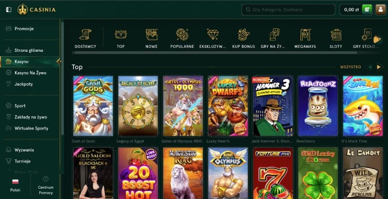 Jak grać w Casinia Casino: krok 4