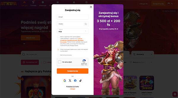 kasyno HitNSpin rejestracja