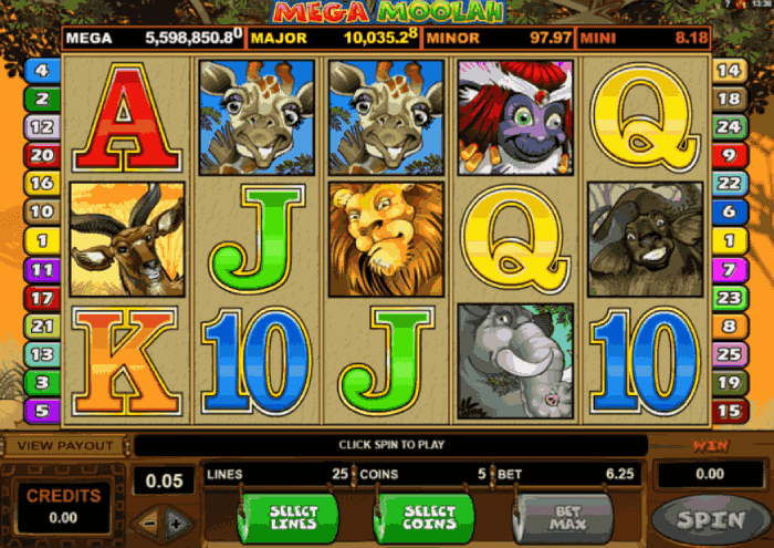 Mega Moolah Microgaming gra kasynowa