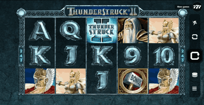 ThunderStruck II Microgaming gra kasynowa