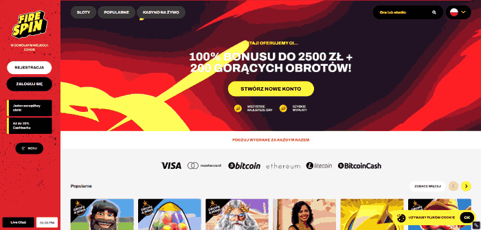 Utwórz konto w Firespin z Wazdan