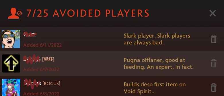 dota 2 unikanie graczy