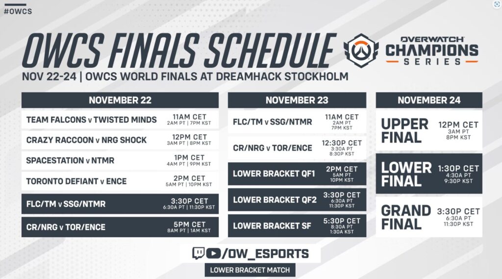 overwatch champions series schedule