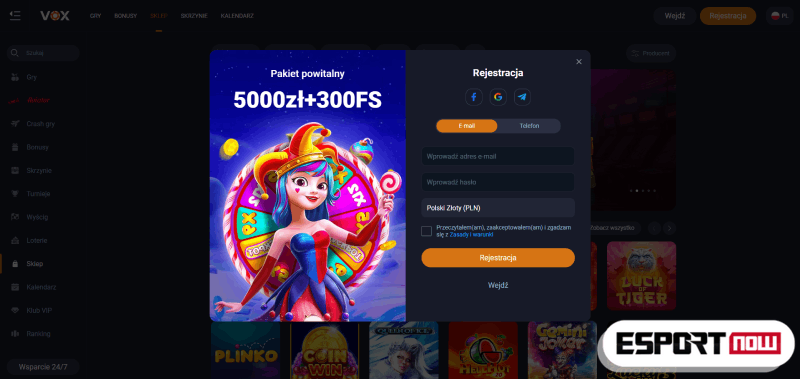 Zarejestruj się w kasynie online z 500% bonusem