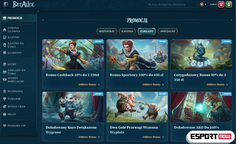 BetAlice sport promocje