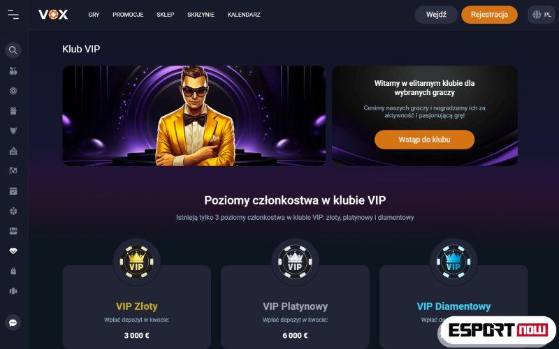 Vox Casino VIP programu PL