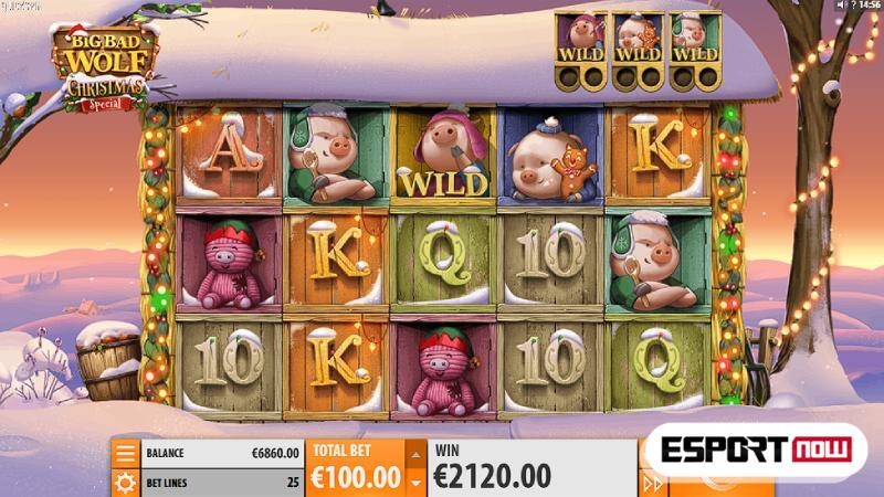 automat o wysokim RTP big bad wolf christmas