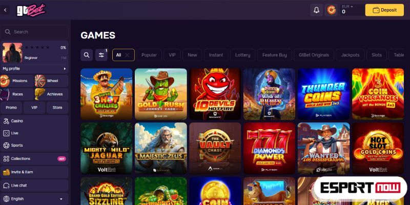 GTBet ESN kasyno online Holandia gry