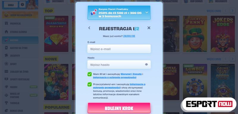 OnlySpins kasyno PL rejestracja