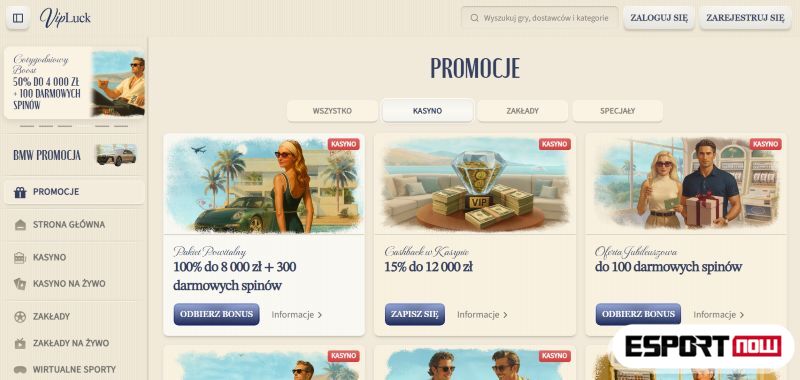 Bonus i promocje kasyno eZeeWallet VIPLuck PL