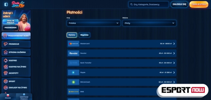 dokonaj wpłaty w kasynie na prawdziwe pieniądze