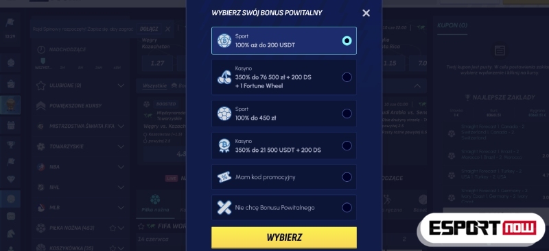Kasyno BetScore z najlepszym bonusem powitalnym.