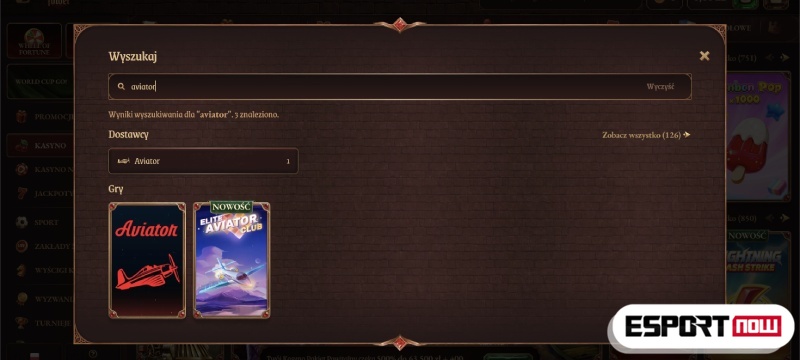 Aviator game lobby w najlepszym polskim kasynie online