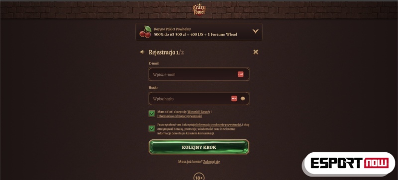 Zarejestruj się w kasynie z depozytem 10 zł