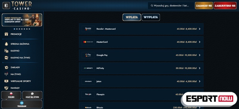 Pierwsza wpłata w casino bez KYC
